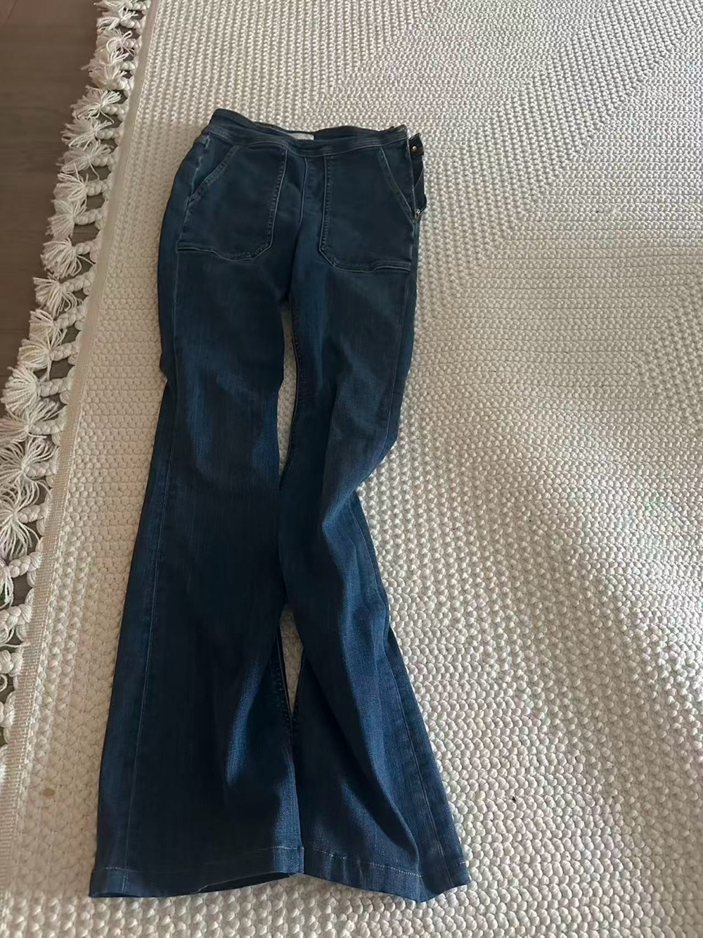 Frame Denim Dark Blue Wide-Leg Jeans